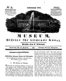 Museum, Blätter für bildende Kunst, Nr. 5, 2 Februar 1835, 3 Jhrg.