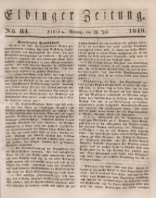 Elbinger Zeitung, No. 84 Montag, 23. Juli 1849