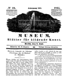 Museum, Blätter für bildende Kunst, Nr. 23, 8 Juni 1835, 3 Jhrg.