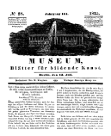 Museum, Blätter für bildende Kunst, Nr. 28, 13 Juli 1835, 3 Jhrg.