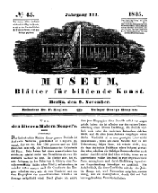 Museum, Blätter für bildende Kunst, Nr. 45, 9 November 1835, 3 Jhrg.