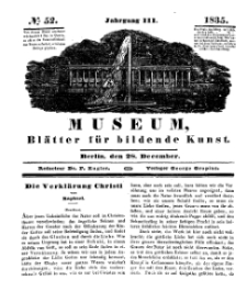Museum, Blätter für bildende Kunst, Nr. 52, 28 December 1835, 3 Jhrg.