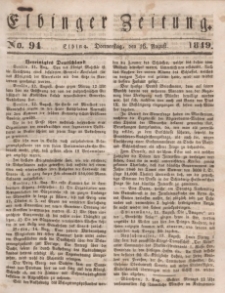 Elbinger Zeitung, No. 94 Donnerstag, 16. August 1849