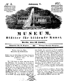 Museum, Blätter für bildende Kunst, Nr. 3, 16 Januar 1837, 5 Jhrg.