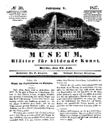 Museum, Blätter für bildende Kunst, Nr. 30, 24 Juli 1837, 5 Jhrg.