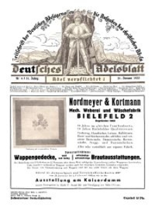 Deutsches Adelsblatt, Nr. 4, 51 Jahrg., 21 Januar 1933