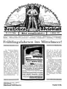 Deutsches Adelsblatt, Nr. 6, 51 Jahrg., 4 Februar 1933