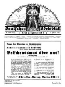 Deutsches Adelsblatt, Nr. 8, 51 Jahrg., 18 Februar 1933
