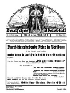 Deutsches Adelsblatt, Nr. 13, 51 Jahrg., 25 März 1933
