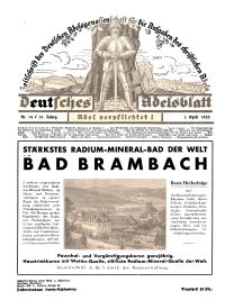 Deutsches Adelsblatt, Nr. 14, 51 Jahrg., 1 April 1933