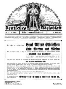Deutsches Adelsblatt, Nr. 15, 51 Jahrg., 8 April 1933