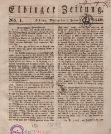 Elbinger Zeitung, No. 1 Montag, 1. Januar 1849
