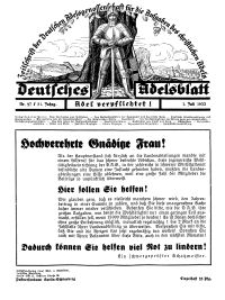 Deutsches Adelsblatt, Nr. 27, 51 Jahrg., 1 Juli 1933