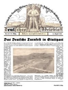 Deutsches Adelsblatt, Nr. 33, 51 Jahrg., 12 August 1933