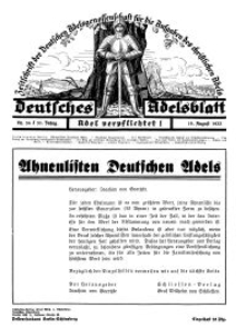 Deutsches Adelsblatt, Nr. 34, 51 Jahrg., 19 August 1933