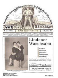 Deutsches Adelsblatt, Nr. 36, 51 Jahrg., 2 September 1933