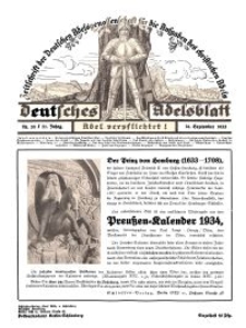 Deutsches Adelsblatt, Nr. 38, 51 Jahrg., 16 September 1933