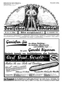 Deutsches Adelsblatt, Nr. 39, 51 Jahrg., 23 September 1933
