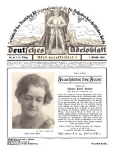 Deutsches Adelsblatt, Nr. 41, 51 Jahrg., 7 Oktober 1933