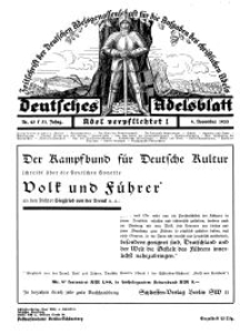 Deutsches Adelsblatt, Nr. 45, 51 Jahrg., 4 November 1933