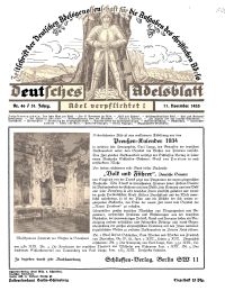 Deutsches Adelsblatt, Nr. 46, 51 Jahrg., 11 November 1933