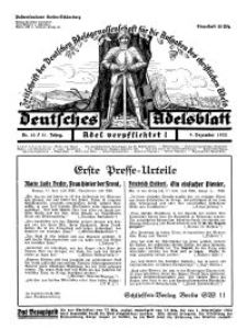 Deutsches Adelsblatt, Nr. 50, 51 Jahrg., 9 Dezember 1933