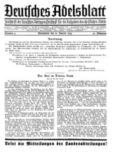Deutsches Adelsblatt, Nr. 4, 52 Jahrg., 20 Januar 1934