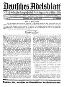 Deutsches Adelsblatt, Nr. 6, 52 Jahrg., 3 Februar 1934