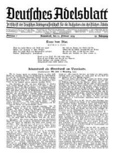 Deutsches Adelsblatt, Nr. 7, 52 Jahrg., 10 Februar 1934