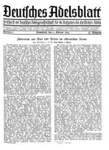 Deutsches Adelsblatt, Nr. 8, 52 Jahrg., 17 Februar 1934