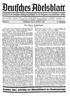 Deutsches Adelsblatt, Nr. 9, 52 Jahrg., 24 Februar 1934