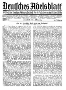 Deutsches Adelsblatt, Nr. 10, 52 Jahrg., 3 März 1934