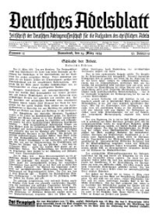 Deutsches Adelsblatt, Nr. 13, 52 Jahrg., 24 März 1934