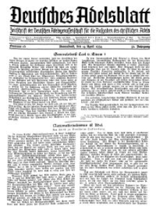 Deutsches Adelsblatt, Nr. 16, 52 Jahrg., 14 April 1934