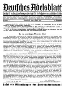 Deutsches Adelsblatt, Nr. 17, 52 Jahrg., 21 April 1934