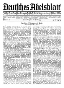 Deutsches Adelsblatt, Nr. 18, 52 Jahrg., 28 April 1934