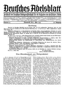 Deutsches Adelsblatt, Nr. 19, 52 Jahrg., 5 Mai 1934