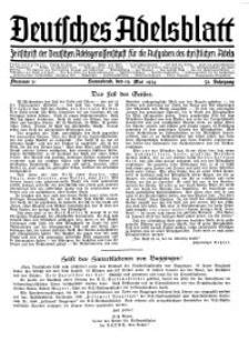 Deutsches Adelsblatt, Nr. 21, 52 Jahrg., 19 Mai 1934