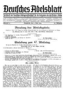 Deutsches Adelsblatt, Nr. 23, 52 Jahrg., 2 Juni 1934