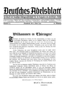 Deutsches Adelsblatt, Nr. 24, 52 Jahrg., 9 Juni 1934