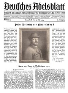 Deutsches Adelsblatt, Nr. 29, 52 Jahrg., 14 Juli 1934