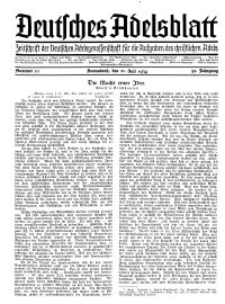Deutsches Adelsblatt, Nr. 30, 52 Jahrg., 21 Juli 1934