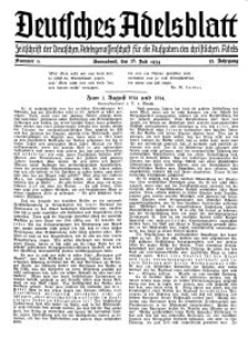 Deutsches Adelsblatt, Nr. 31, 52 Jahrg., 28 Juli 1934