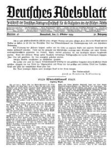 Deutsches Adelsblatt, Nr. 42, 52 Jahrg., 13 Oktober 1934