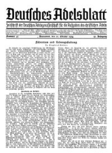 Deutsches Adelsblatt, Nr. 43, 52 Jahrg., 20 Oktober 1934