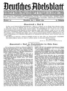 Deutsches Adelsblatt, Nr. 44, 52 Jahrg., 27 Oktober 1934