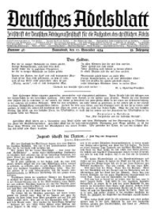 Deutsches Adelsblatt, Nr. 46, 52 Jahrg., 10 November 1934