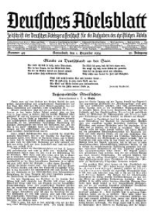 Deutsches Adelsblatt, Nr. 49, 52 Jahrg., 1 Dezember 1934