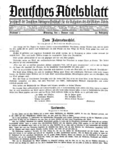 Deutsches Adelsblatt, Nr. 1, 53 Jahrg., 1 Januar 1935