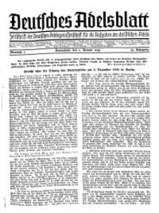 Deutsches Adelsblatt, Nr. 2, 53 Jahrg., 5 Januar 1935